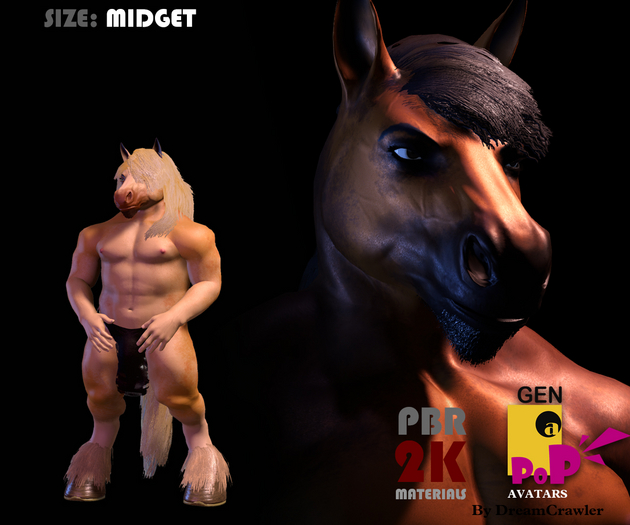 [GENaPOP] Horse (Midget size)