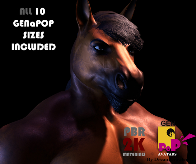 [GENaPOP] Horse All 10 GENaPOP Body sizes Included