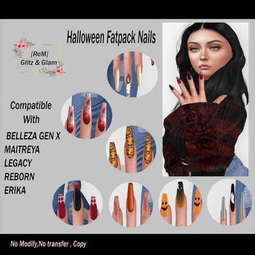 [ReM] Halloween Ghost Nails