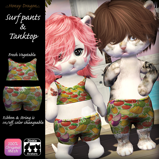 .:.H/D.:. SurfPants & Tanktop for Dinkie // FreshVegetable