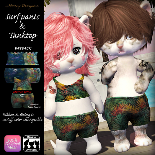 .:.H/D.:. SurfPants & Tanktop for Dinkie // FATPACK
