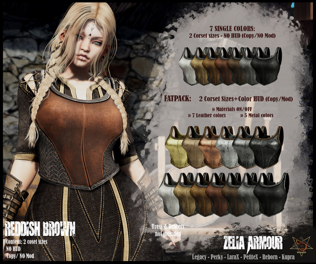//RKS// Armour Zelia - Reddish Brown