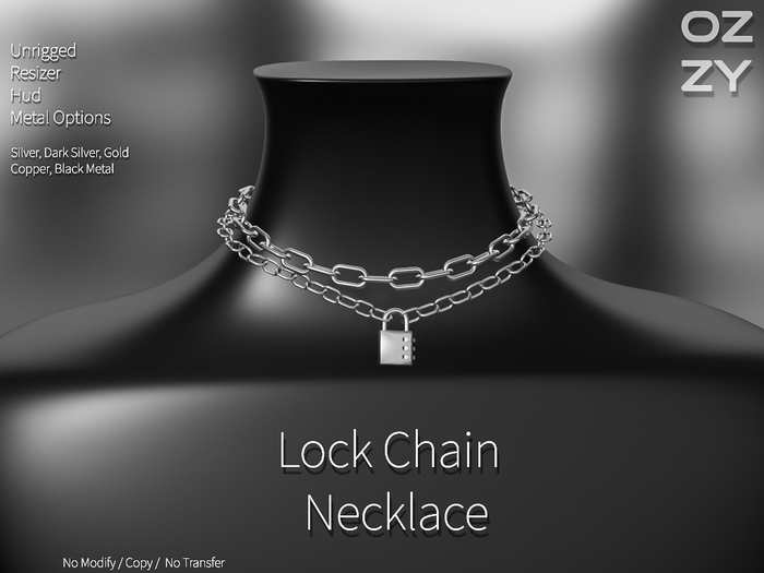 OZZY - Lock Chain Necklace - FATPACK