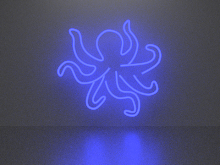 Octopus neon sign Full Permission