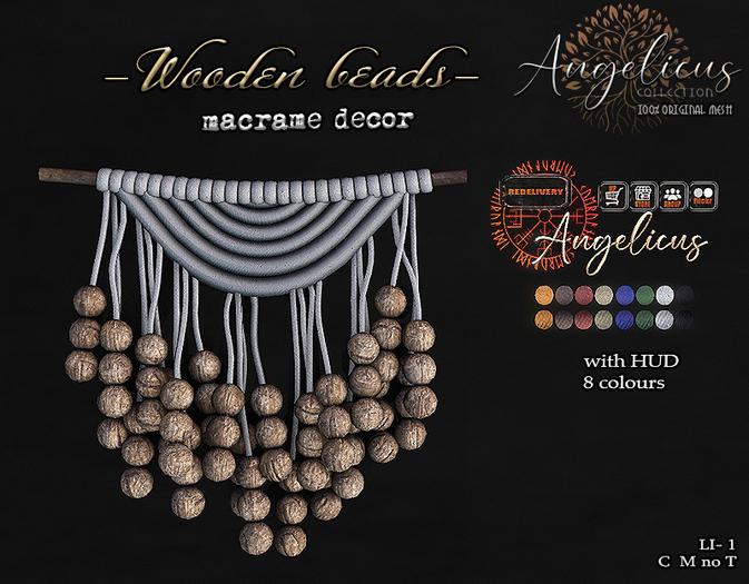 .AngelicUs. Macrame decor  -Wooden beads-   