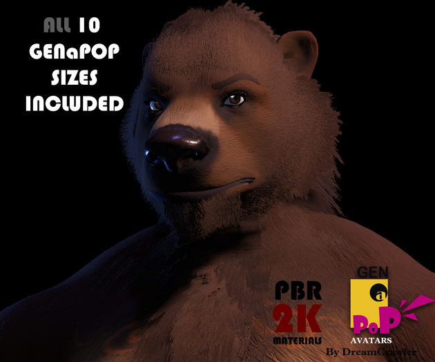 [GENaPOP] Bear All 10 GENaPOP Body sizes Included