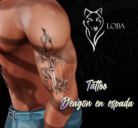 tattoo boom, dragon en espada