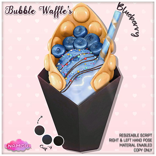 [ENAMOUR] BUBBLE WAFFLES BLUEBERRY