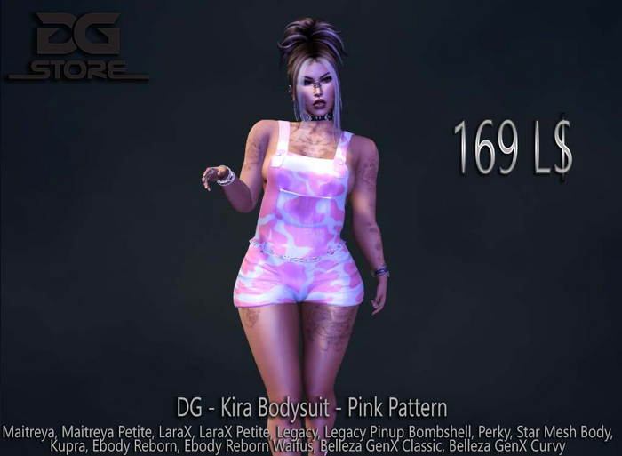 DG - Kira Bodysuit - Pink Pattern - Unpacker