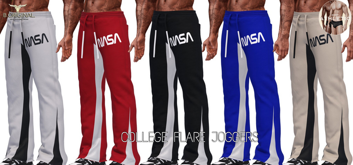 B.ORIGINAL. LEGACY COLLEGE FLARE JOGGERS - 5 TEXTURE FATPACK