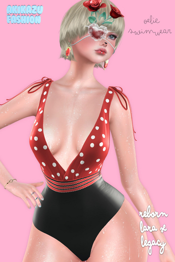Akikazu Fashion Akikazu Oelie Swimsuit Black & Red