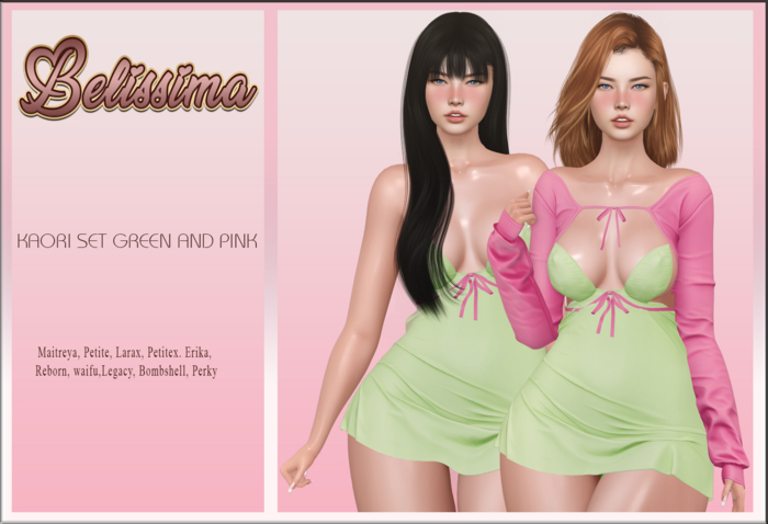 [Belissima] Kaori Set Green and Pink