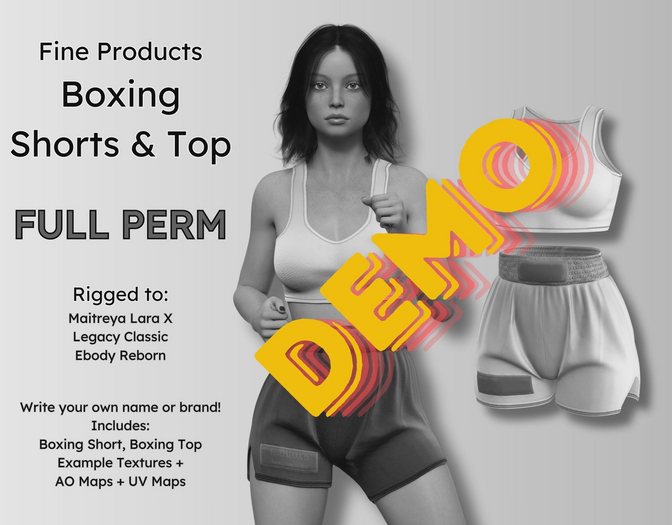 FP - DEMO - Female Boxing / Muai Thay Shorts & Top