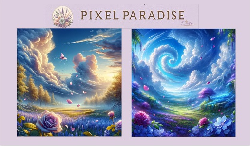 PIXEL PARADISE - Swirling Clouds