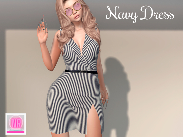 Navy STRIPES Dress for Maitreya,Reborn,Legacy,Belleza,Ocacin,Tonic,TMP PROMO