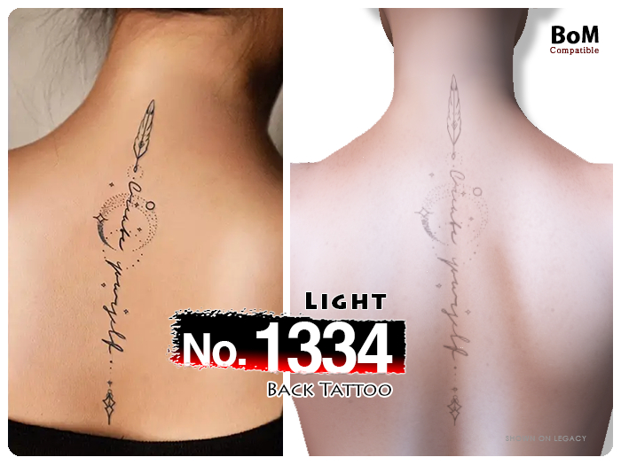 (Back Tattoo) No.1334 Light
