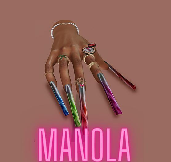 .:M:.Kupra Square Nails Waves