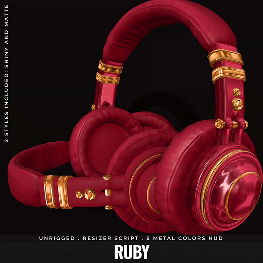[BL] Maya headphones // ruby