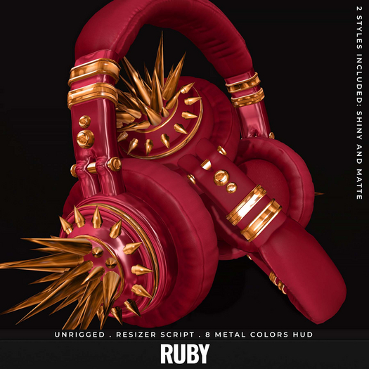[BL] Mila headphones // ruby