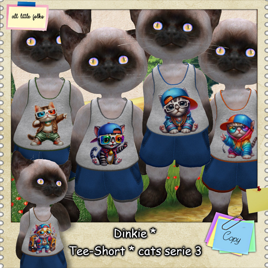 Dinkie * cats tee-short serie 3