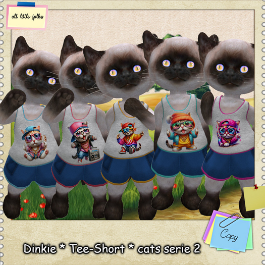 Dinkie * cats tee-short serie 2