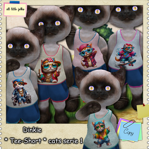 Dinkie * cats tee-short serie 1