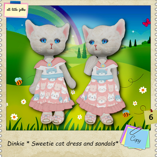 Dinkie * Sweetie cat dress and sandals * 6