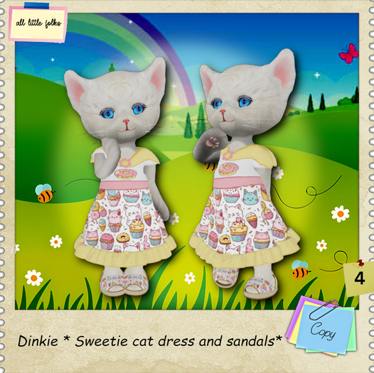 Dinkie * Sweetie cat dress and sandals * 4