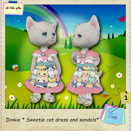 Dinkie * Sweetie cat dress and sandals * 1