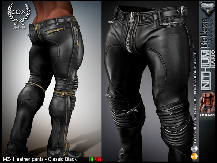 MZ-II Leather Pants - Classic Black