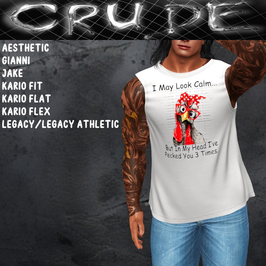 I may look calm but in my head I've pecked you 3 times Men's T-Shirt (MT3)  <Wear Me>