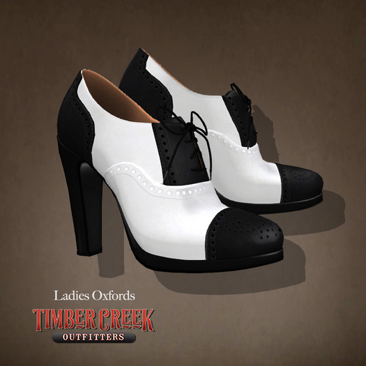 [Timber Creek] Oxford Heels-Black & White