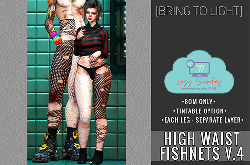 [BTL Tattoos] - High Waist Fishnet V.4  [ADD TO UNPACK]