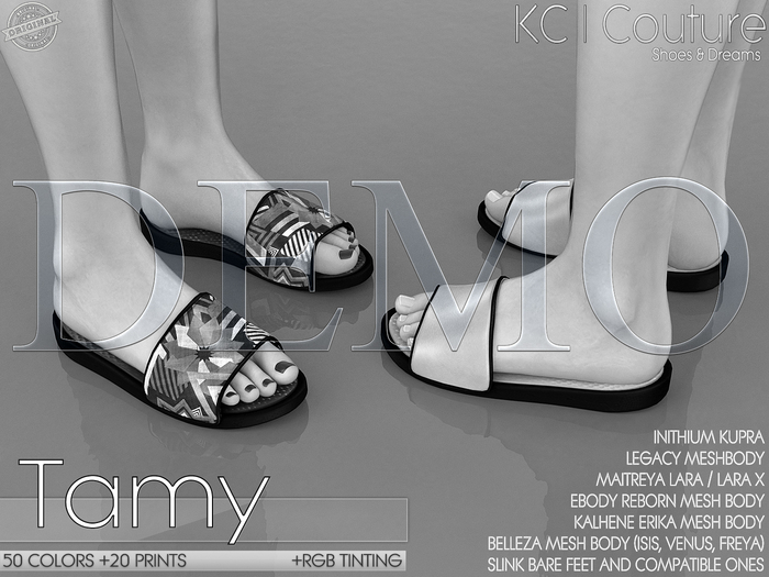 *DEMO* -KC- TAMY SANDALS / 50 COLORS + 20 PRINTS FATPACK