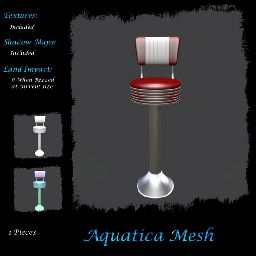 Aquatica Mesh - AM025985 Diner Bar Stool #01