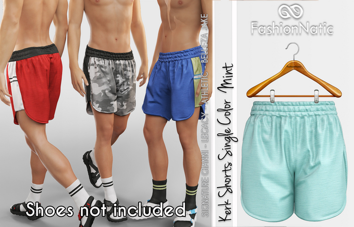 Shorts Kerk Men's Mint - Signature Gianni, Belleza Jake, Legacy, Athletic FashionNatic