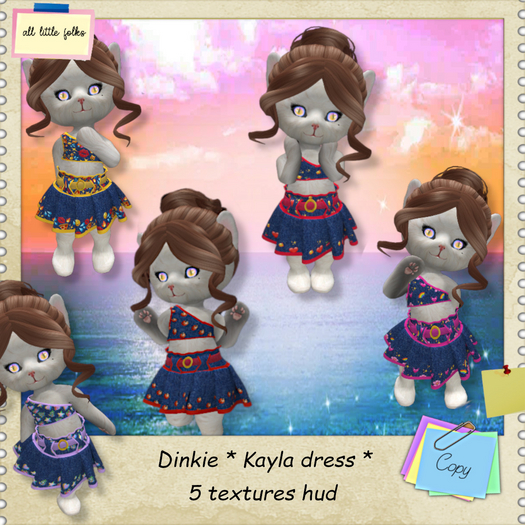 Dinkie * Kayla dress * emotes with hud