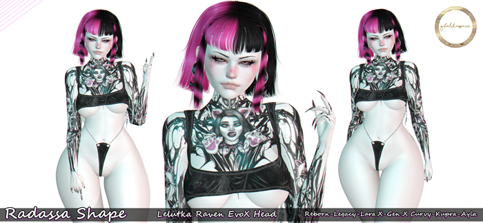 ::G.B-Radassa Shape-Lelutka Raven EvoX Head::