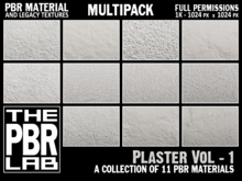 The PBR Lab - Plaster Vol 1 Multipack - PBR Materials & 3D Textures