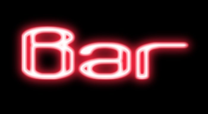 sign neon "bar"