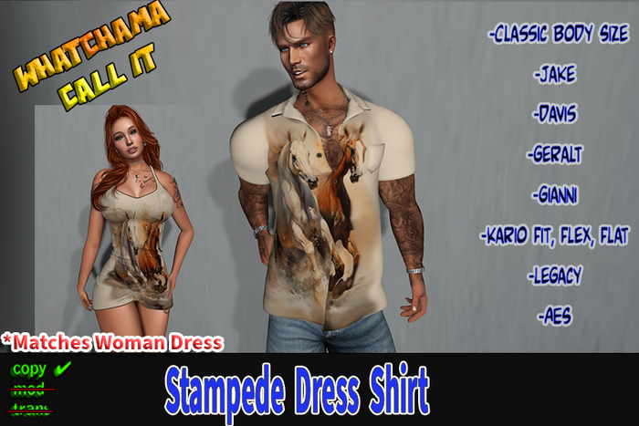 Stampede Dress Shirt unpack hud