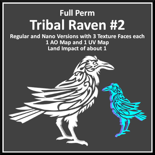 Full Perm Tribal Raven #2