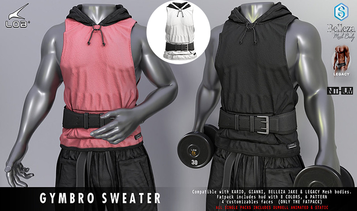 [LOB] GYMBRO SWEATER - WHITE