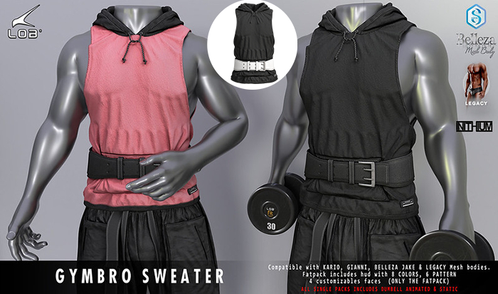 [LOB] GYMBRO SWEATER - BLACK