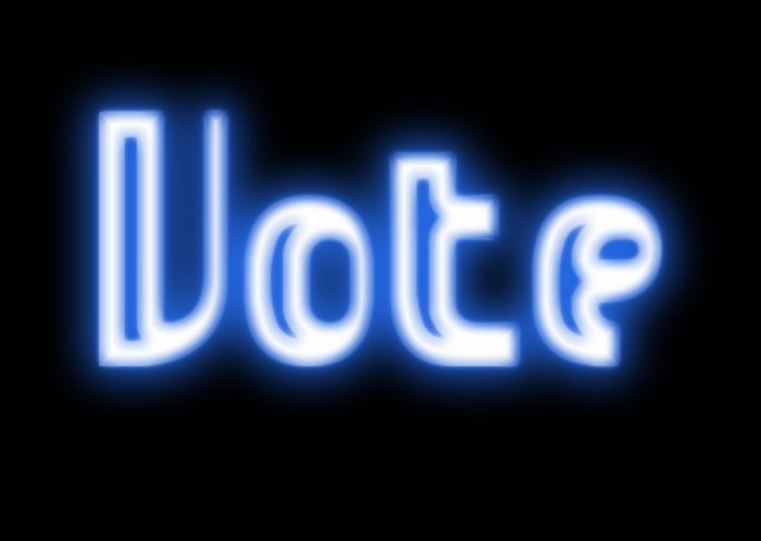 sign neon "Vote"