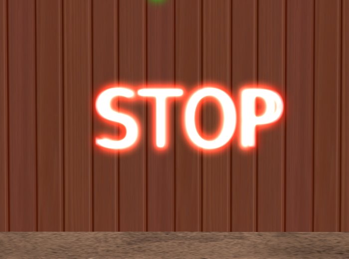 sign neon "Stop"