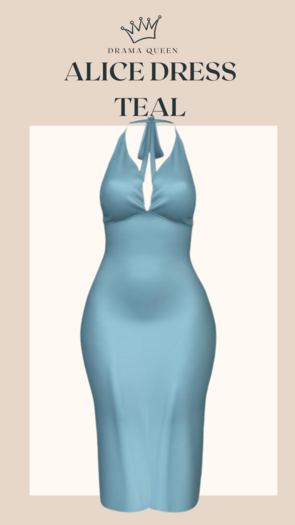 DRAMA QUEEN Alice Dress - Teal (ADD)