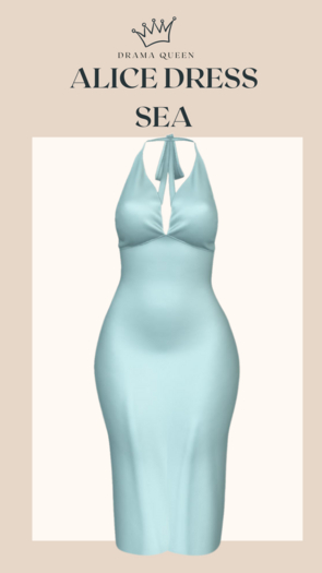 DRAMA QUEEN Alice Dress - Sea (ADD)