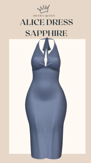 DRAMA QUEEN Alice Dress - Sapphire (ADD)