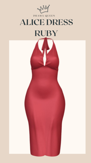 DRAMA QUEEN Alice Dress - Ruby (ADD)